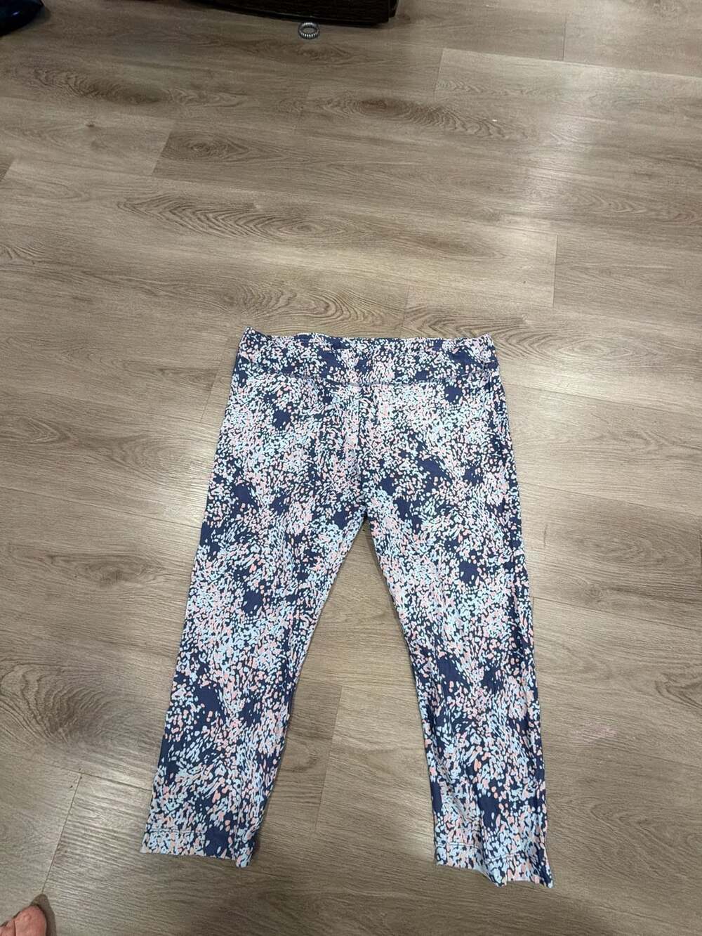 Time and Tru Women's Printed Blue Animal Dots Capri Leggings XXXL 22